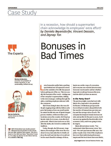 Bonuses in Bad Times .